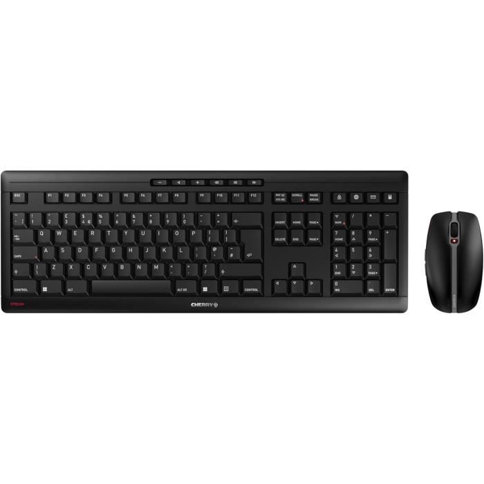 Ensemble clavier et souris sans fil - CHERRY - STREAM DESKTOP - 2.4 GHz - QWERTY - Antidérapant