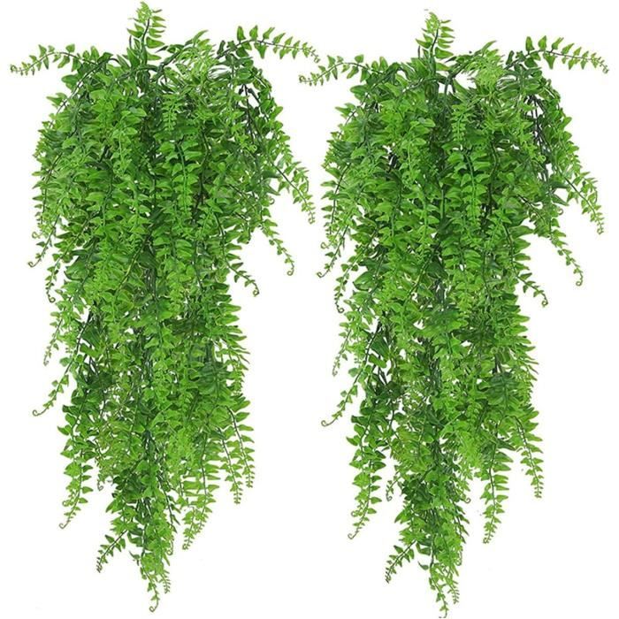 Plantes Artificielles Tombantes JOPHEK - 2 Eucalyptus Suspendus 108cm - Déco Intérieur/Extérieur Sans Entretien