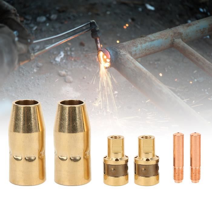 FBBULES 40Pcs Pointe De Contact En Cuivre, Embout De Contact Buse De Soudage Tube Contact 0.8mm