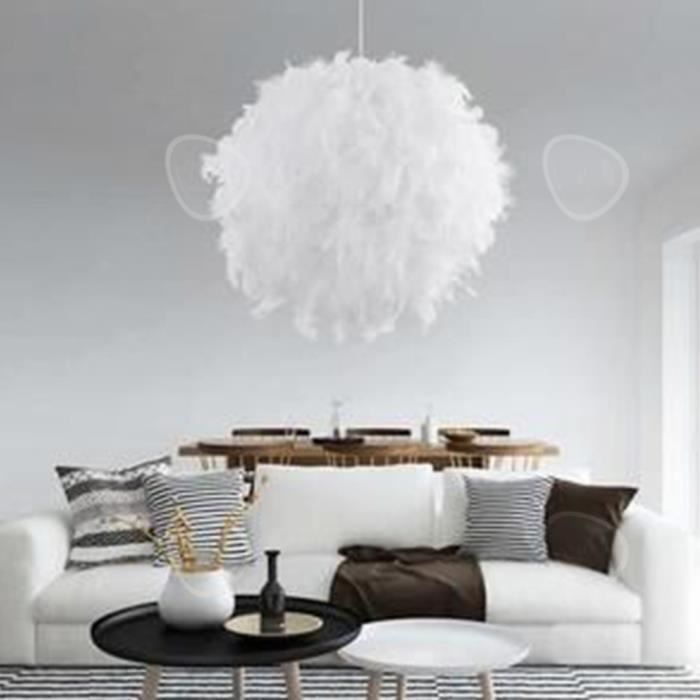 confo® td® lustre suspendu forme de plume ambiance de chambre idéale moderne avec ampoule à incandescence légèreté et modernité
