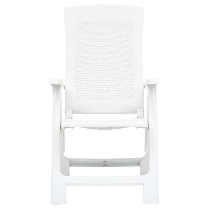 Chaise inclinable - CUQUE - AB48760 - 2 pcs - Plastique - Résistance aux intempéries - Pliable