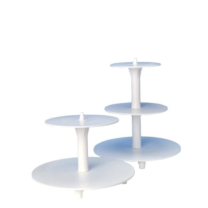 Presentoir A Gateau En Plastique 2 Etages Dekora Couleur Cdiscount Bijouterie