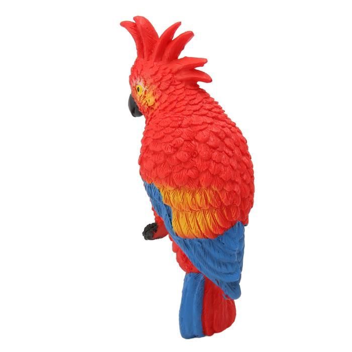 Figurine Réaliste Perroquet En Résine - Sculpture Murale Détaillée Pour Intérieur Et Jardin