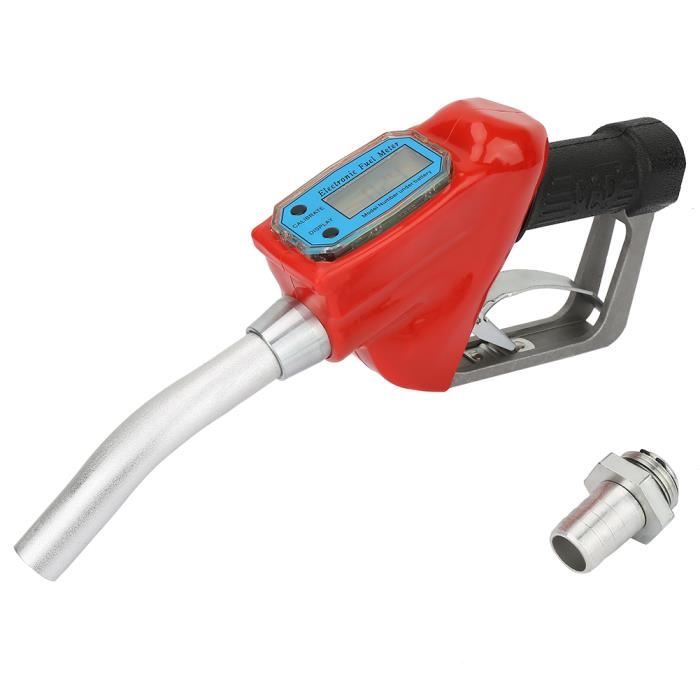 DUOKON Buse de carburant,Pistolet de distribution avec compteur digital 60 l-min 1“ - Pistolet pour pompe à gasoil en métal