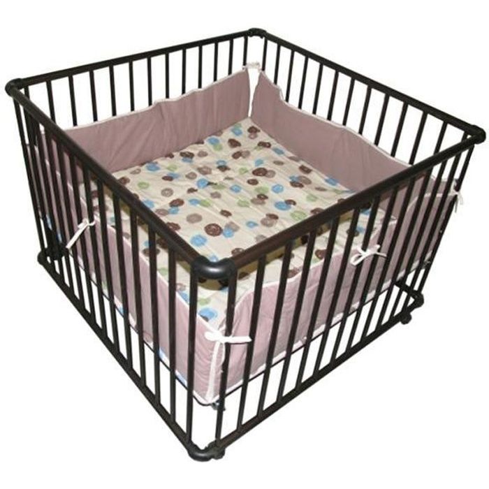 Tour De Parc Petit Modele Theme Pois Lucy Cdiscount Puericulture Eveil Bebe