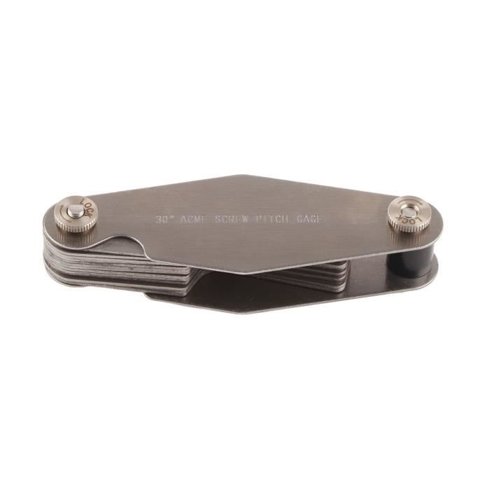 Jauge Filetage Métrique/Impérial - 2 Pièces Acier Inox - Outil Mesure Pas