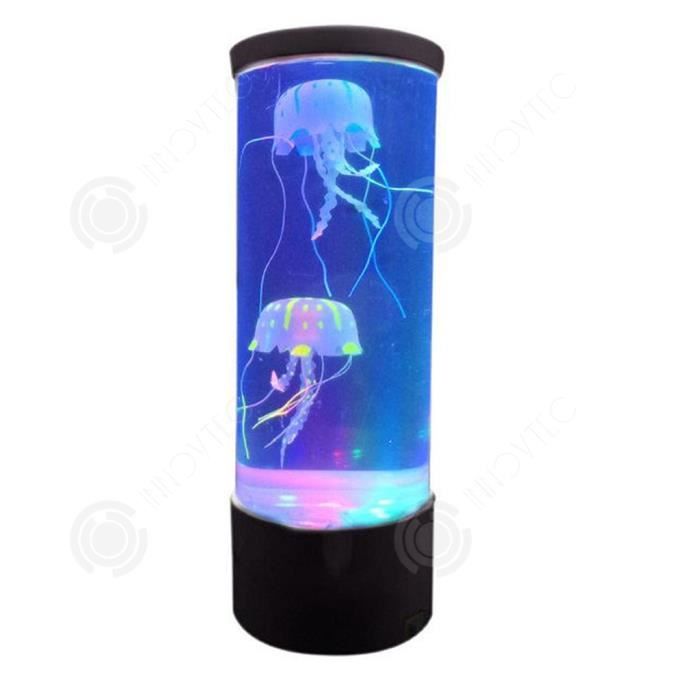 INN® Lumière de nuit de l'atmosphère de la maison changeante de couleur LED USB colorée Lumière de méduse de simulation de burea