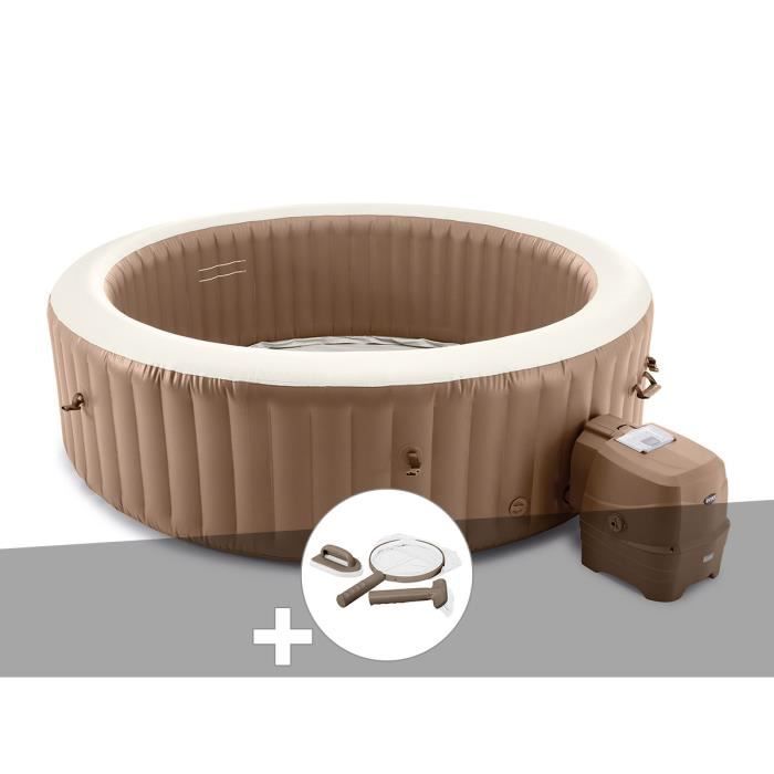 Spa gonflable Intex PureSpa Sahara rond Bulles 8 places - Beige
