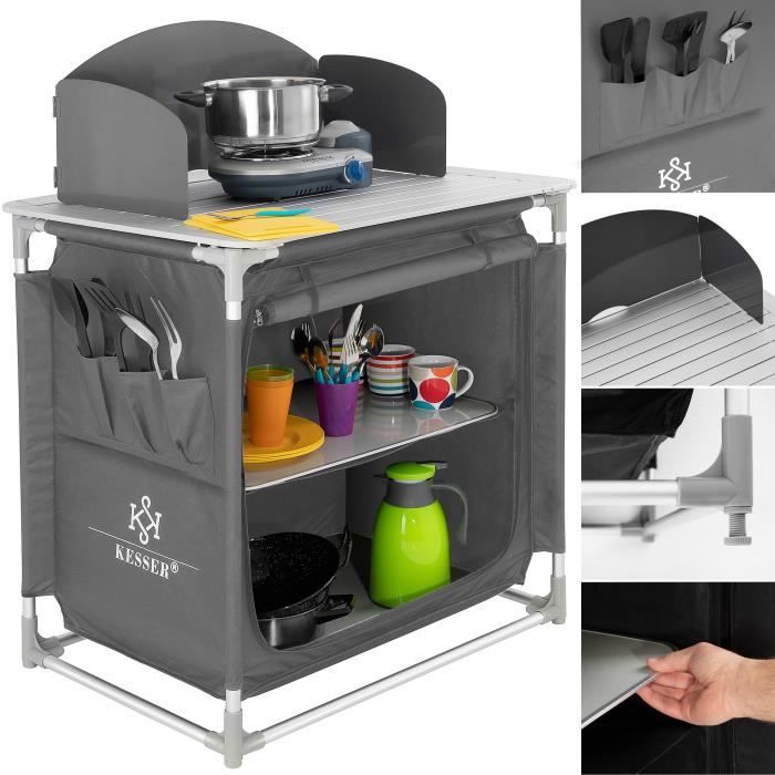 KESSER® armoire de camping cuisine de camping avec structure en aluminium Typ F2 Gris KESSER® armoire de camping cuisine de camping avec structure en aluminium Typ F2 Gris