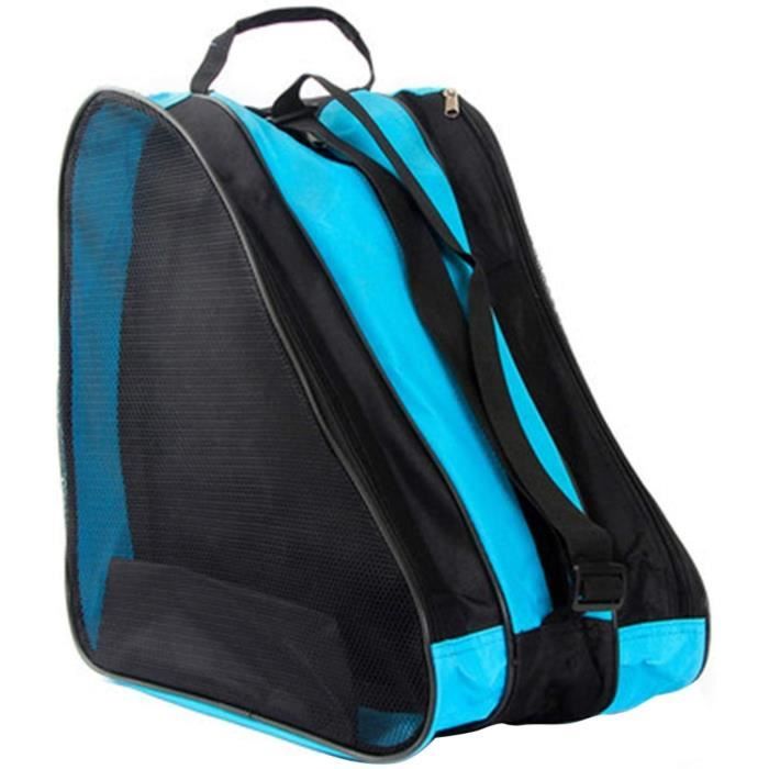 Sac Transport Patins Faderr - Tissu Oxford Respirant - Pour Rollers, Patins Glace - Bleu/Rose/Rouge