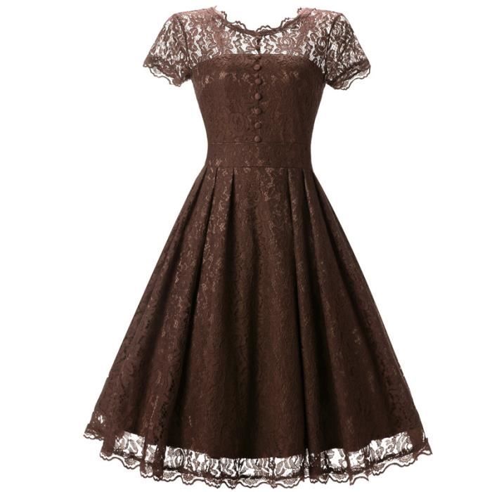 robe dentelle mi longue
