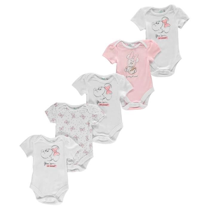 Lot De 5 Bodies Body Bebe Fille Disney Minnie Rose Blanc Achat Vente Body Soldes Sur Cdiscount Des Le 20 Janvier Cdiscount