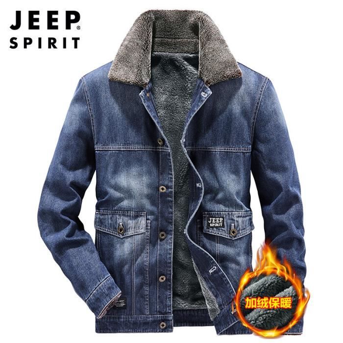 Veste en jean noir et bleu 2025