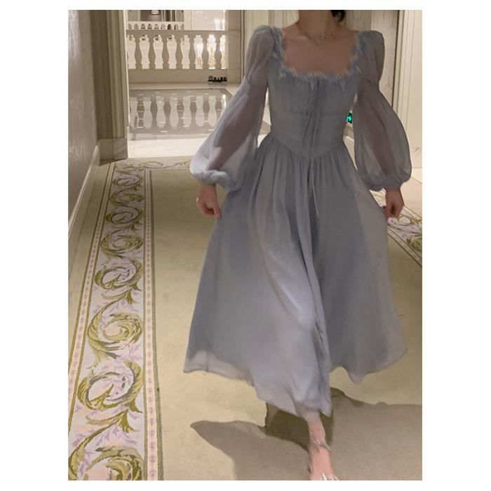 Robe Midi COS Taille 44 - Gris/vert Élégant - Coupe Ample Avec Nœud - Occasion
