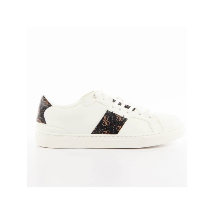 Guess Basket Guess Homme Todi 4g Blanc Simili Cuir