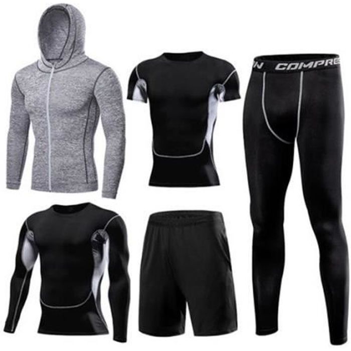 Ensemble de Vêtement Sport Homme - Fitness Running - 4 Pièces