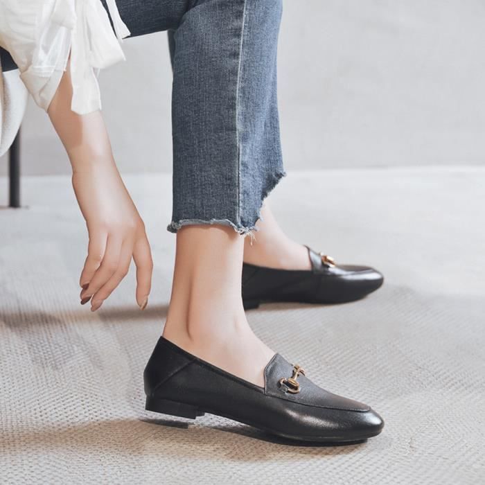 Miinto Femme Chaussures Mocassins Femme Taille: 36 EU Loafers Noir 