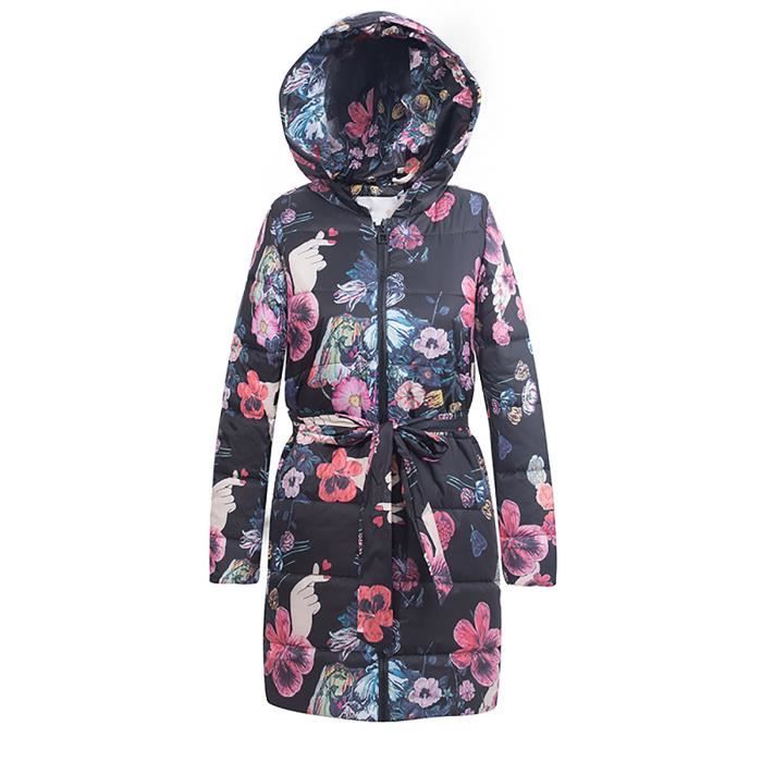 Veste D'hiver Femme Rembourrée En Coton - Capuche, Coupe-vent, Imperméable - Longueur Moyenne - Couple
