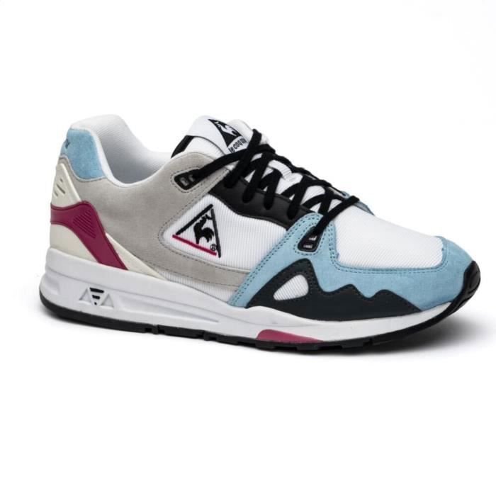 Baskets Le Coq Sportif LCS R1000 optical - blanc/bleu - Homme - Textile - Lacets