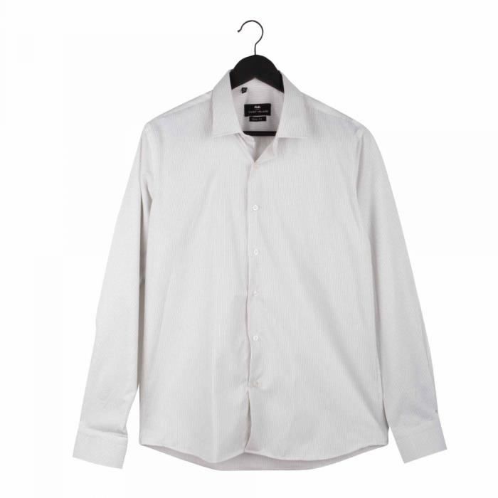 Chemise habillée de coupe étroite à carreaux facile d'entretien
