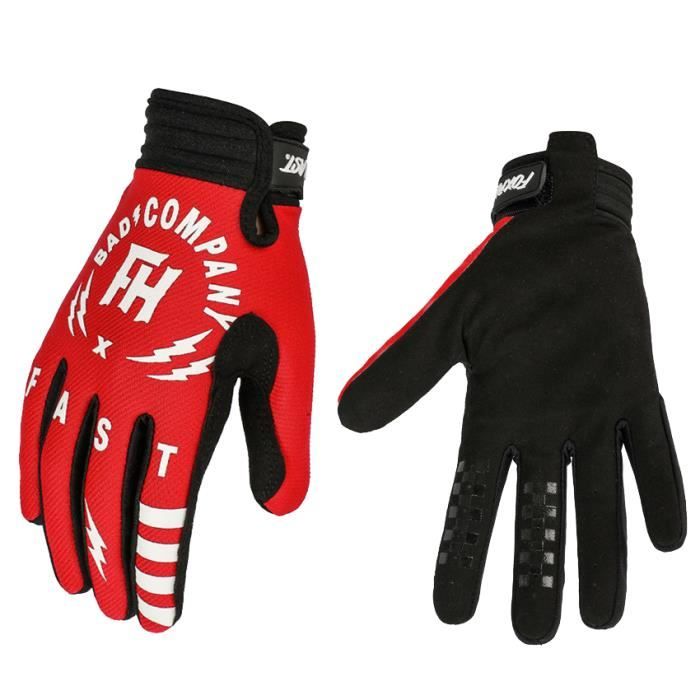 Gants BMX KHE 4130 Pour Enfant - Taille M, Noir, Paume Antidérapante, Compatible écran Tactile - 5