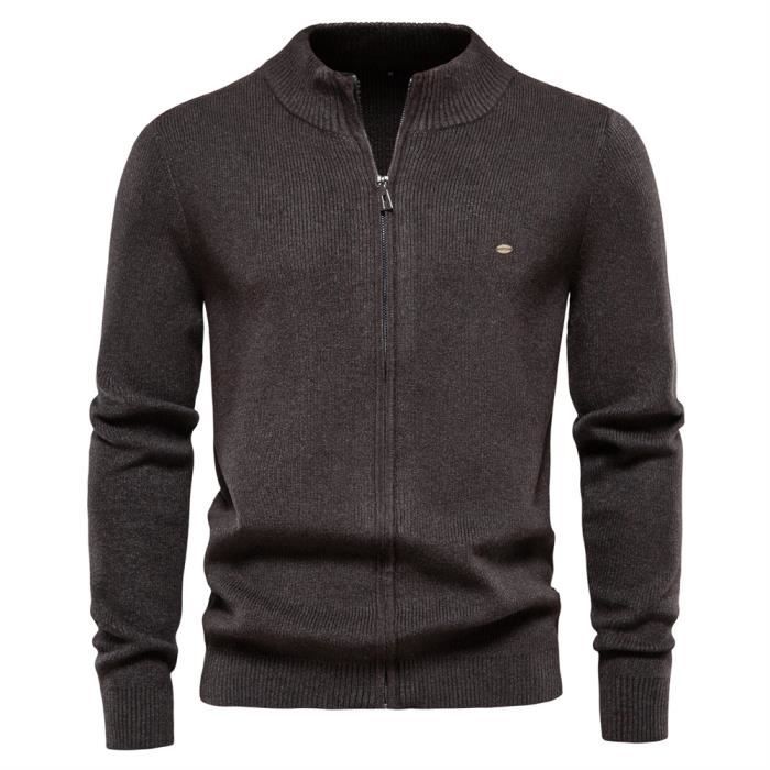 Pull bleu marine à glissière Emporio Armani en solde