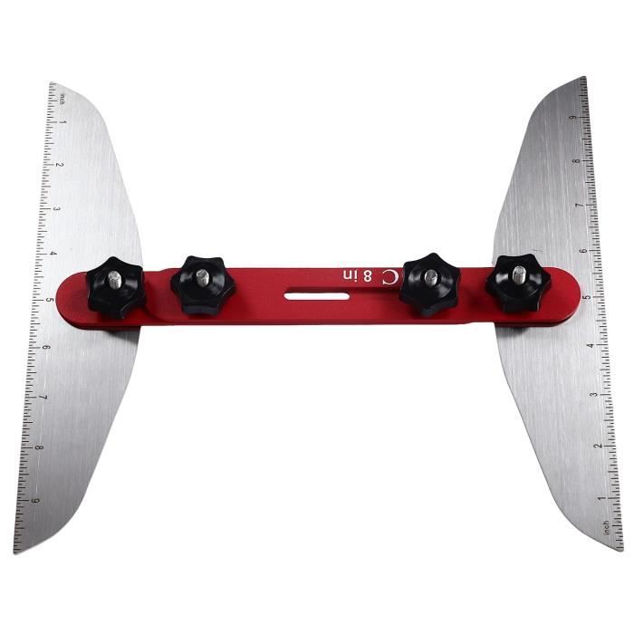 Outil Mesure Marches Outil Gabarit Pour Marches D'Escalier En Aluminium - Longueur Réglable 40-120 Cm, Avec Rapporteur Et Échelle Modélisation Coffrage