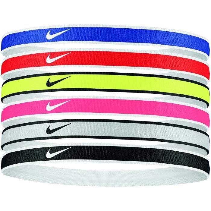 Pack de 6 élastiques à cheveux Nike Swoosh tipped - multicolore - TU