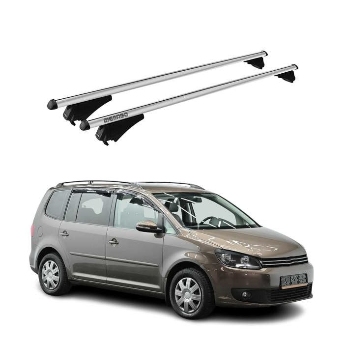 KIT Barres de toit trans+long pour VW Touareg 2002-2010 Alu Argent