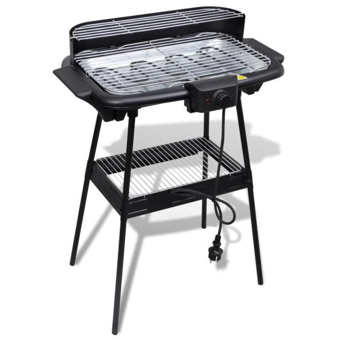 Barbecue Electrique Grille Rectangulaire pour Jardin