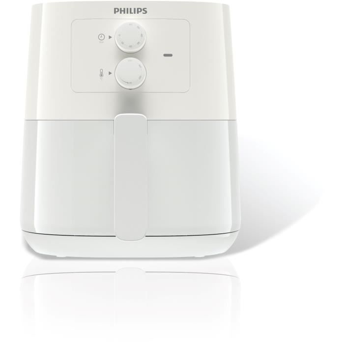 PHILIPS Airfryer Essential Compact Digital HD9252/00, Friteuse sans huile,  0,8kg, Technologie Rapid Air, 7 préréglages, Blanc