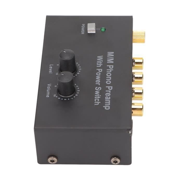 Préampli Phono Platine Vinyle PP500 - Double Gain Stéréo Avec Adaptateur 100-240V