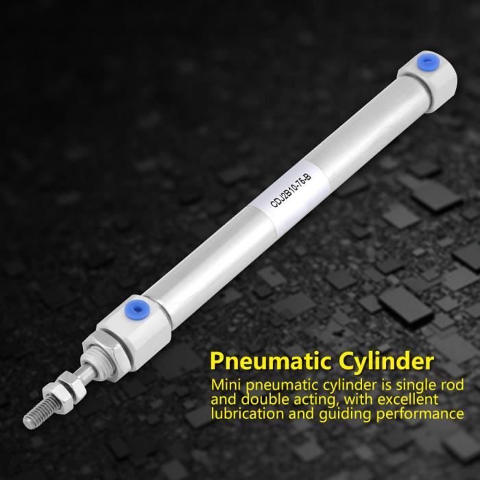 Vérin Pneumatique Double Effet Acier Inox | Diamètre 10mm Course 50mm | Pour Machines Industrielles