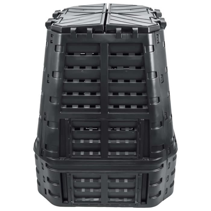 Composteur de jardin ZERODIS Noir 1600 L - Résistant aux intempéries