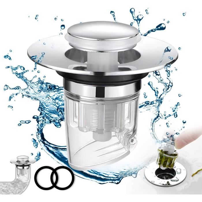 Bouchon De Baignoire Universel 44mm - Hauteur Réglable