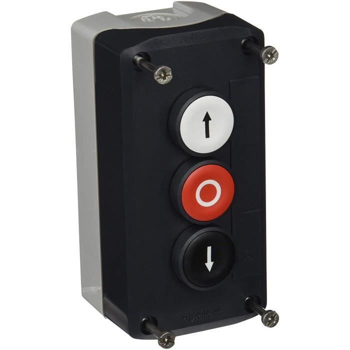 Schneider Electric Harmony boite avec boutons poussoirs, 22 mm diamètre du  bouton, Flèche vers haut blanche 1``F`` - O rouge 1``O` - Cdiscount  Bricolage