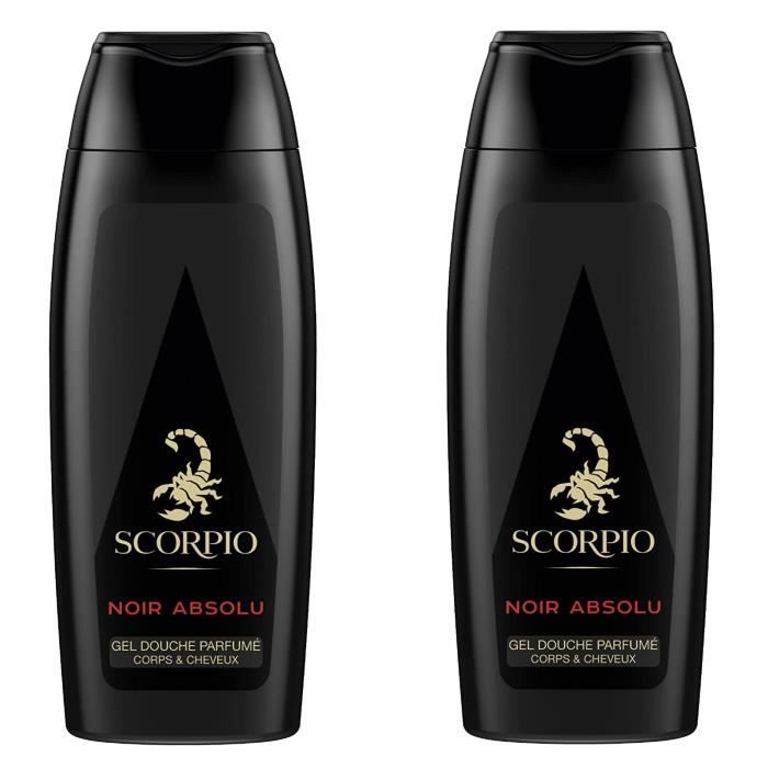 Lot De 4 Gels Douche Scorpio Noir Absolu - Corps Et Cheveux, 250 Ml, France