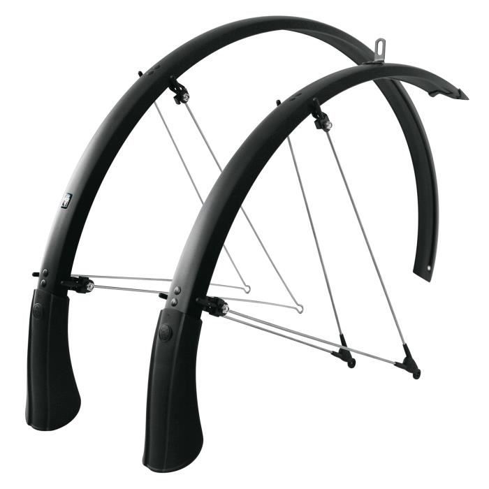 Garde-boue SKS Bluemels B45 noir pour vélo sur route - Avant et arrière - 28 pouces