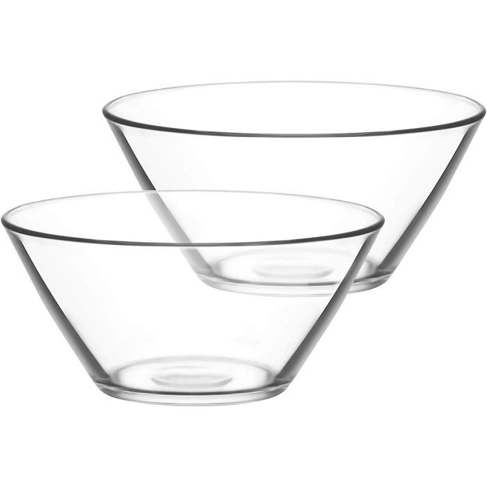 Saladier Vega LAV En Verre 2,2 Litres - Design Minimaliste - Lavable Lave-vaisselle