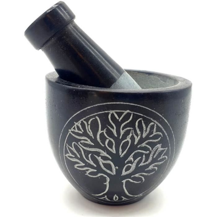 Mortier Et Pilon En Plastique Noir - Ensemble Pour Broyer épices, Herbes, Ail, Gingembre - Grande Capacité, Facile à Utiliser - 9