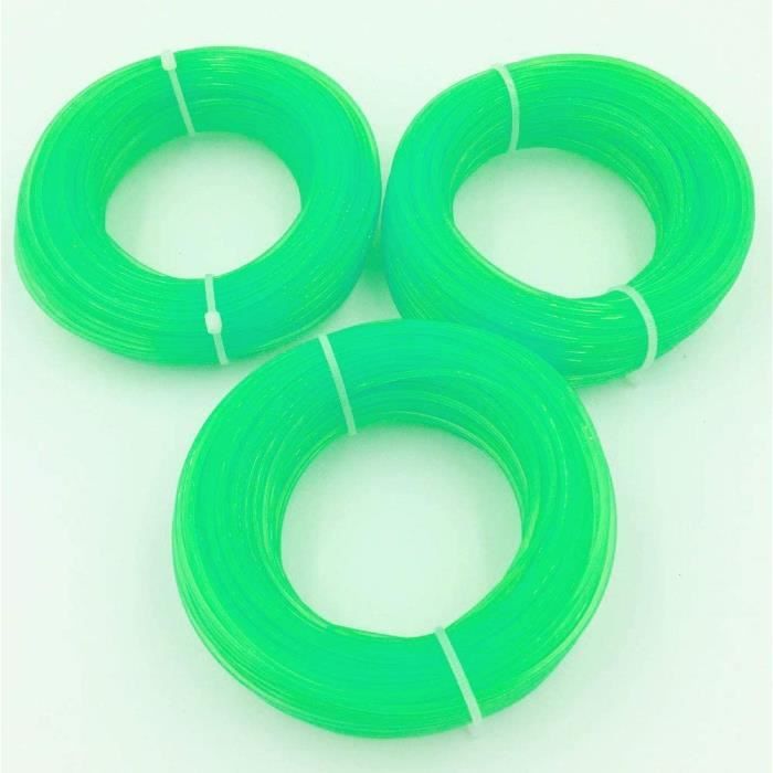 Fil De Coupe Débroussailleuse 2,4 Mm X 30 M - Noyau Acier + Revêtement Nylon - Pour Tondeuse, Jardin, Mauvaises Herbes