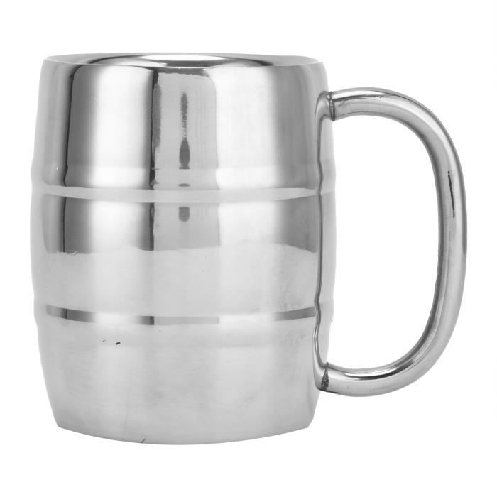 TMISHION Beer Mug, Stainless Steel Beer Mug Double Wall for Most People