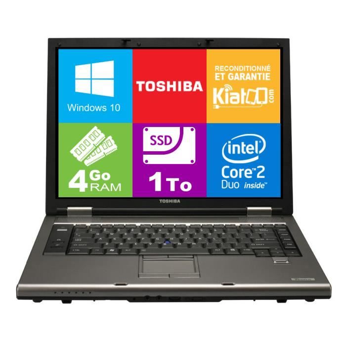 Vente PC Portable ordinateur portable 15 pouces TOSHIBA TECRA A9 core 2 duo,4 go ram 1 to ssd disque dur,windows 10 pas cher Vente PC Portable ordinateur portable 15 pouces TOSHIBA TECRA A9 core 2 duo,4 go ram 1 to ssd disque dur,windows 10 pas cher