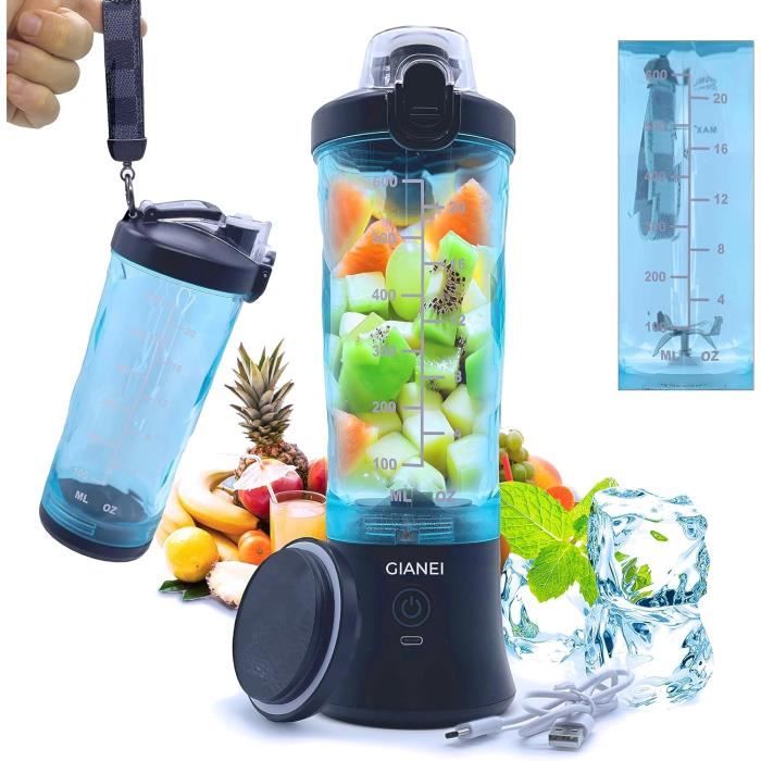Blender Portable Smoothie Mixeur Mini Blender Smoothie Avec Couvercle