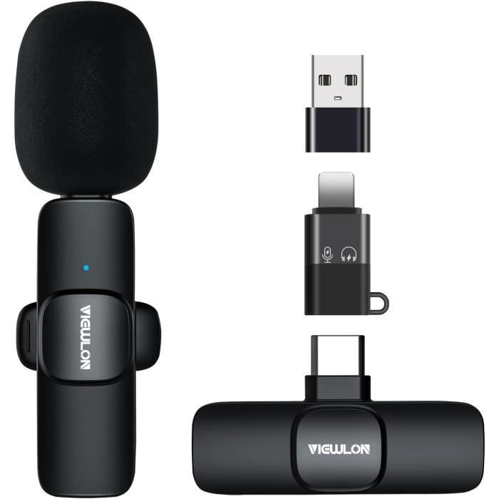 Micro 2.4ghz Lightning Micro Cravate Sans Fil Boya BY-WM3T2D2 - Pour IPhone, IPad, Streaming Kit Podcasting 2.4GHz