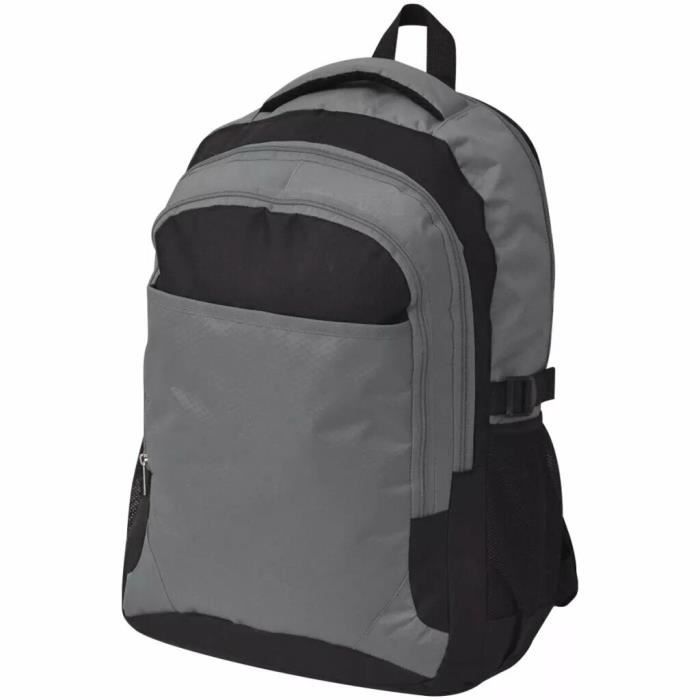 vidaXL Sac à dos décole 40 L noir et gris