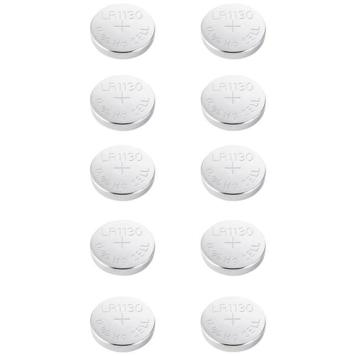 Lot De 10 Piles Bouton AG10 LR1130 1.5V Alcalines - Pour Télécommandes, Calculatrices, Jouets, Appareils Photo - 2