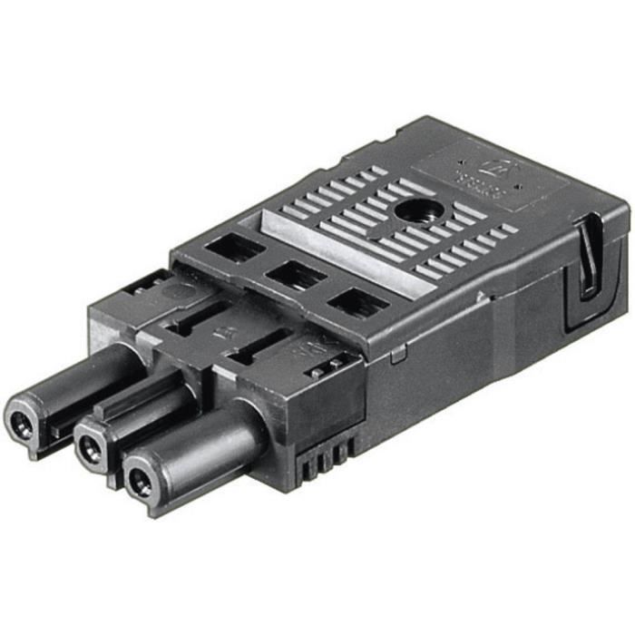 Connecteur électrique - WIELAND - Prise 3 broches noir GST 18i3 F B2 - 16 A - 230 V - Droit