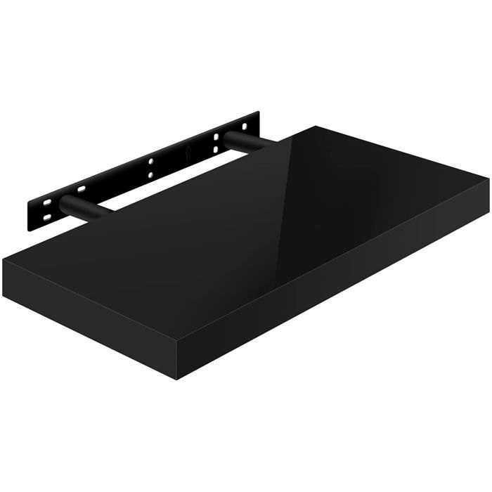 Étagère Murale WOLTU 40x23cm - MDF Noir, Support 15kg, Style Moderne