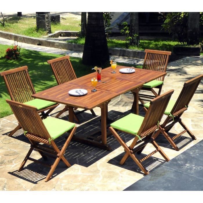 Salon De Jardin En Teck Huile 6 Places Lombok Kuta Achat Vente